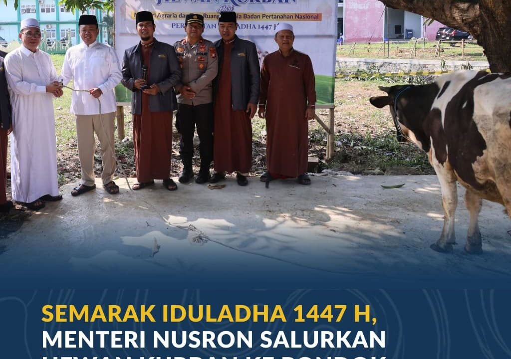 Semarak Iduladha 1447 H, Menteri Nusron Salurkan Hewan Kurban ke Pondok Pesantren Attaqwa