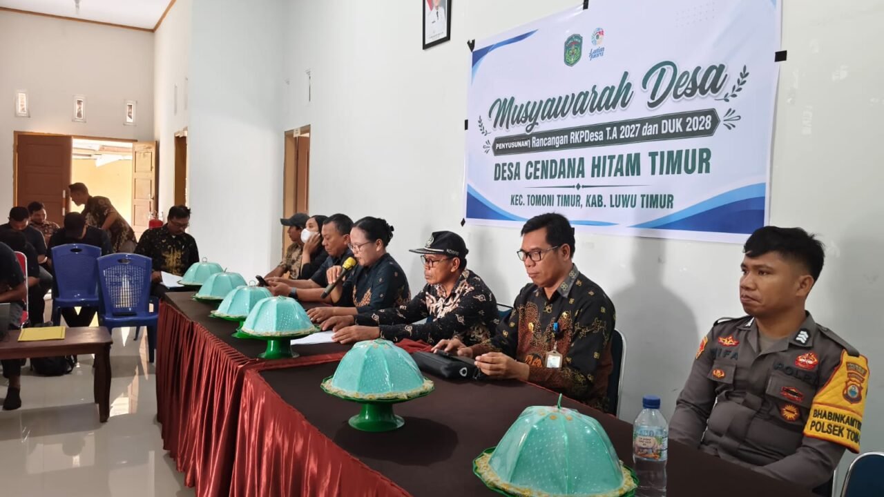 Buka Musdes RKPDes 2027 Cendana Hitam Timur, Camat Tomoni Timur Minta Usulan Fokus pada Skala Prioritas